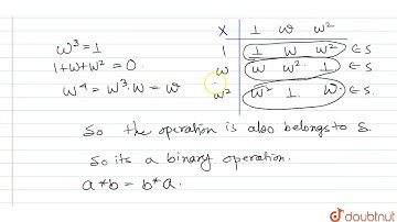 Let S={1,omega,omega^(2)} be the set of cube roots of unity. Prepare the composition table for m...