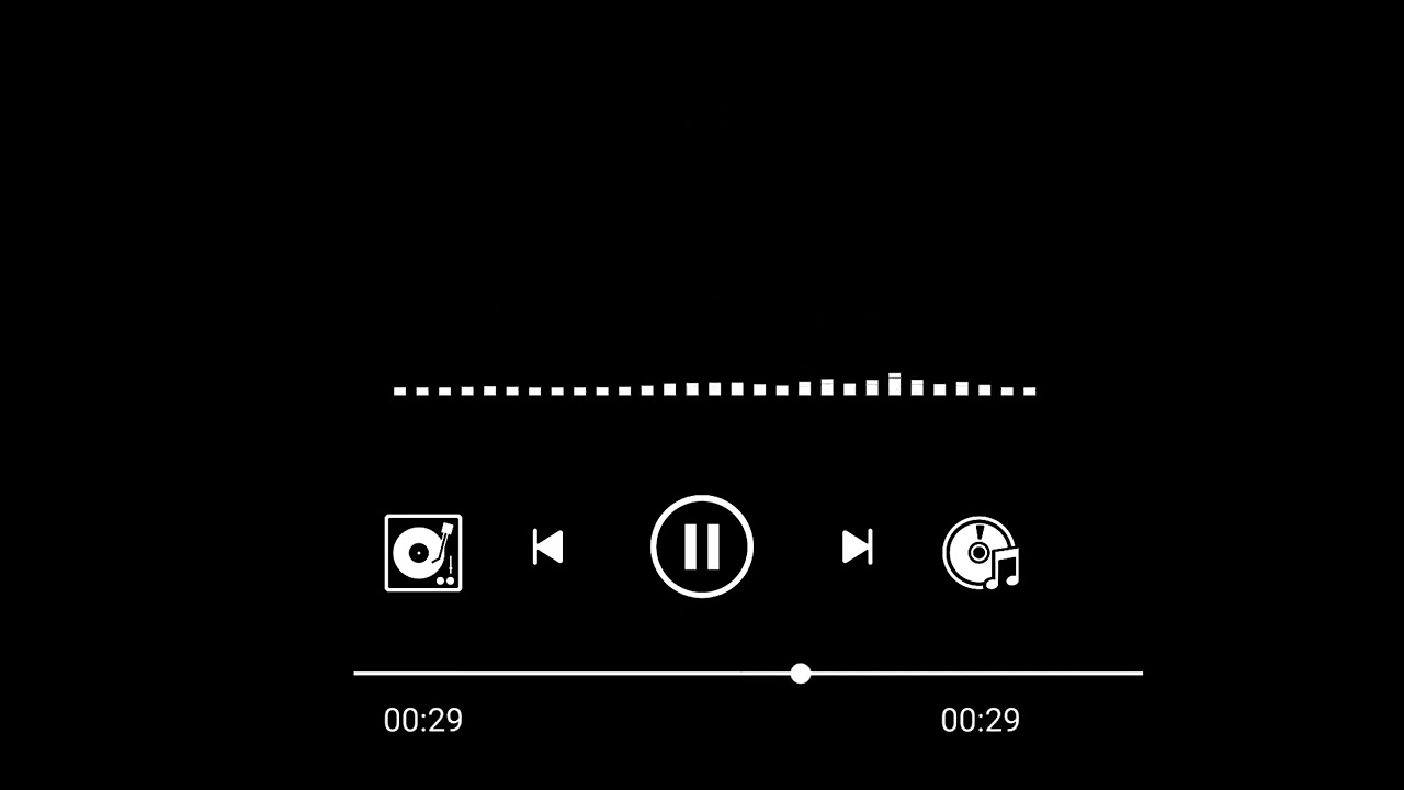 1 minute audio visualizer black screen video | 🥀 music player icon background effects