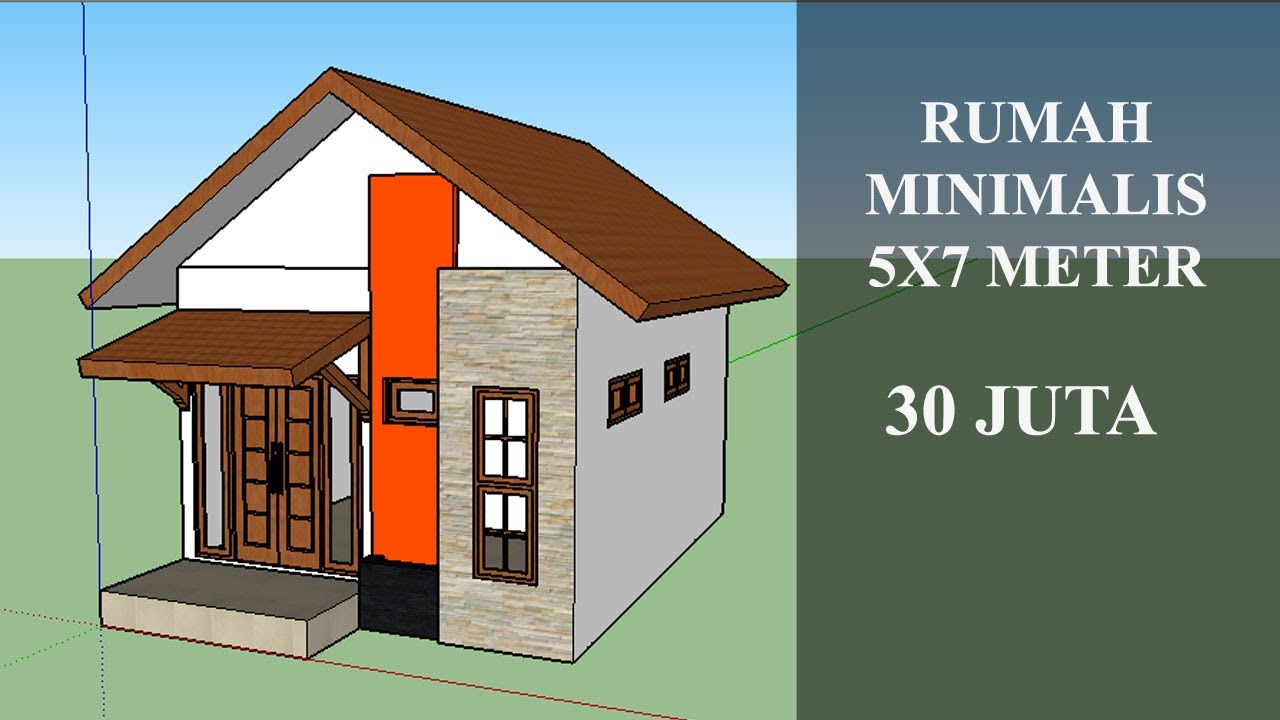 Desain Rumah Minimalis 5x7 Meter 2 Kamar Tidur Youtube