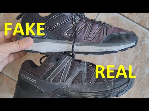 Salomon shoes real vs How to Salomon Contagrip hiking boots - YouTube