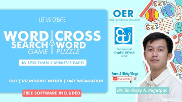 Crossword + Word Search Game for LESS than 2 MINUTES Each || #RRTutorials