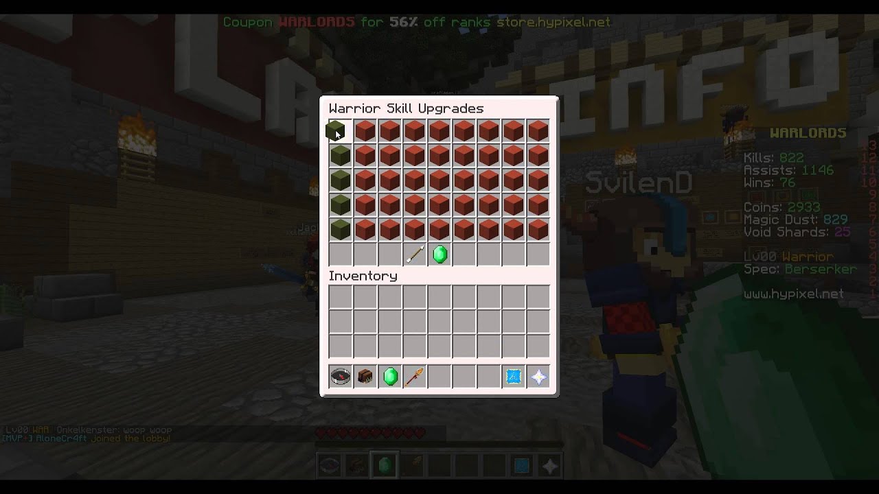 How to level up in Warlords on Hypixel, Minecraft