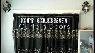 Hi Loves! I hated the doors on my closet because I couldnt get use my entire closet. So I put curtains on instead! Here is how I did it, 
