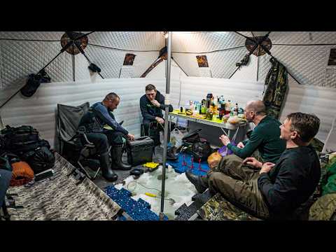 18+ We set up a giant "Teremok" on the ice. Our adventures at the Yauza Reservoir. Two nights in ...