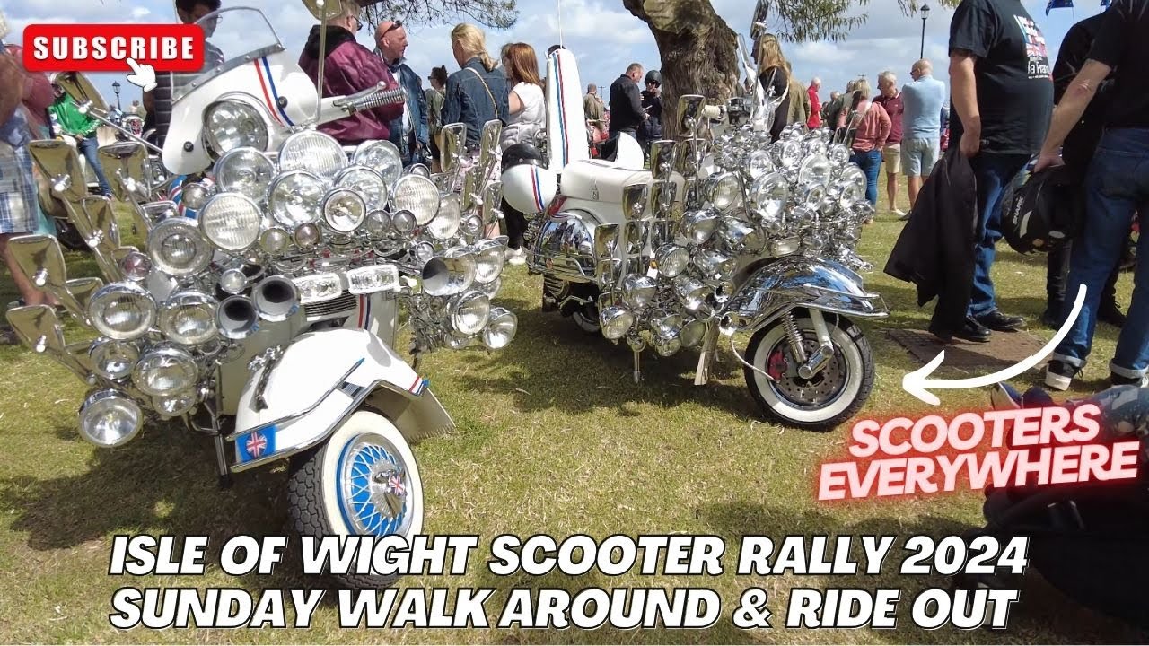 Scooters Everywhere! Sunday Walk Around At The Isle of Wight Scooter Rally 2024 & Ride Out