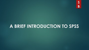 A brief Introduction to SPSS