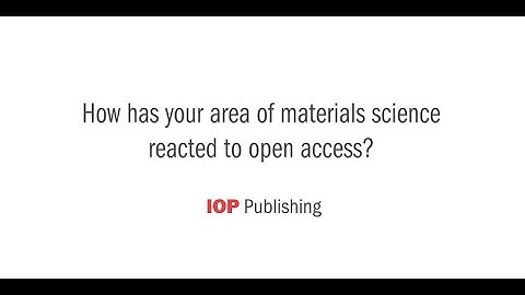 Open Access Week 2019: How has your area of materials science reacted to open access?