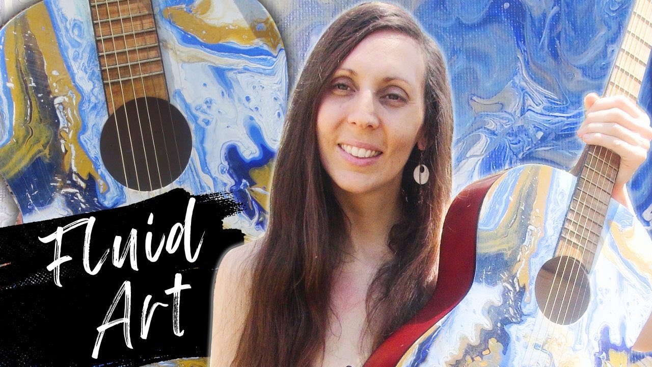 My first FLUID ART GUITAR project | MUSIC MEETS COLOUR!