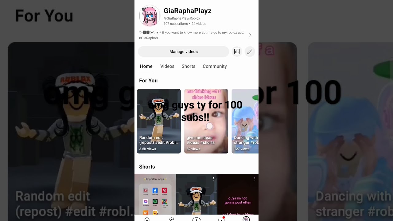 Tysm Guys 100subs