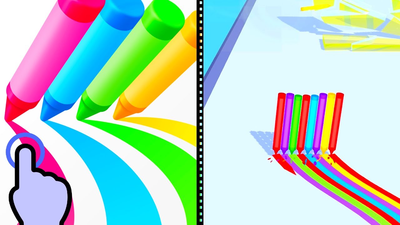 Pencil Rush 3D - Color Pencil Rush Run - All Levels iOS Android GamePlay