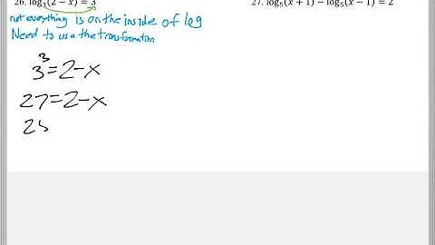 Math 119 : 10.5 #26 (Intermediate Algebra Tutorial : Logarithmic Equations)