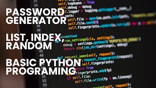 Password Generator/Basic Python/Random/Ascii/Symbols @SaikatPanja89