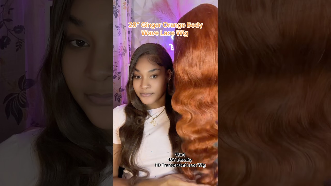 Unboxing 28” Ginger Orange Body Wave Wig 🧡🫶🏽