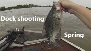 Dock shooting for early spring crappie!