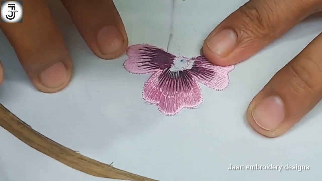 5 Shading embroidery stitch | Embroidery flowers for beginners | Embroidery machine