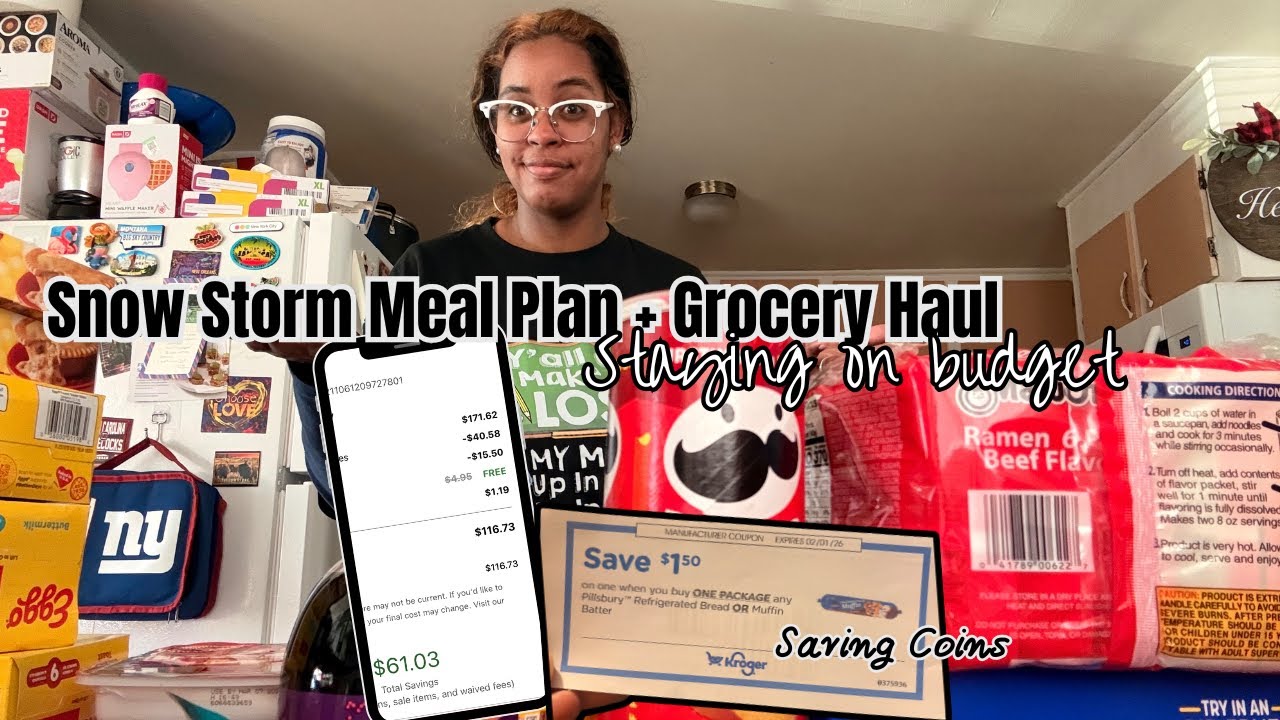 План питания на случай снежной бури + закупка продуктов | Как уложиться в бюджет