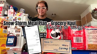 SNOW STORM MEAL PLAN + GROCERY HAUL | STAYING ON BUDGET
