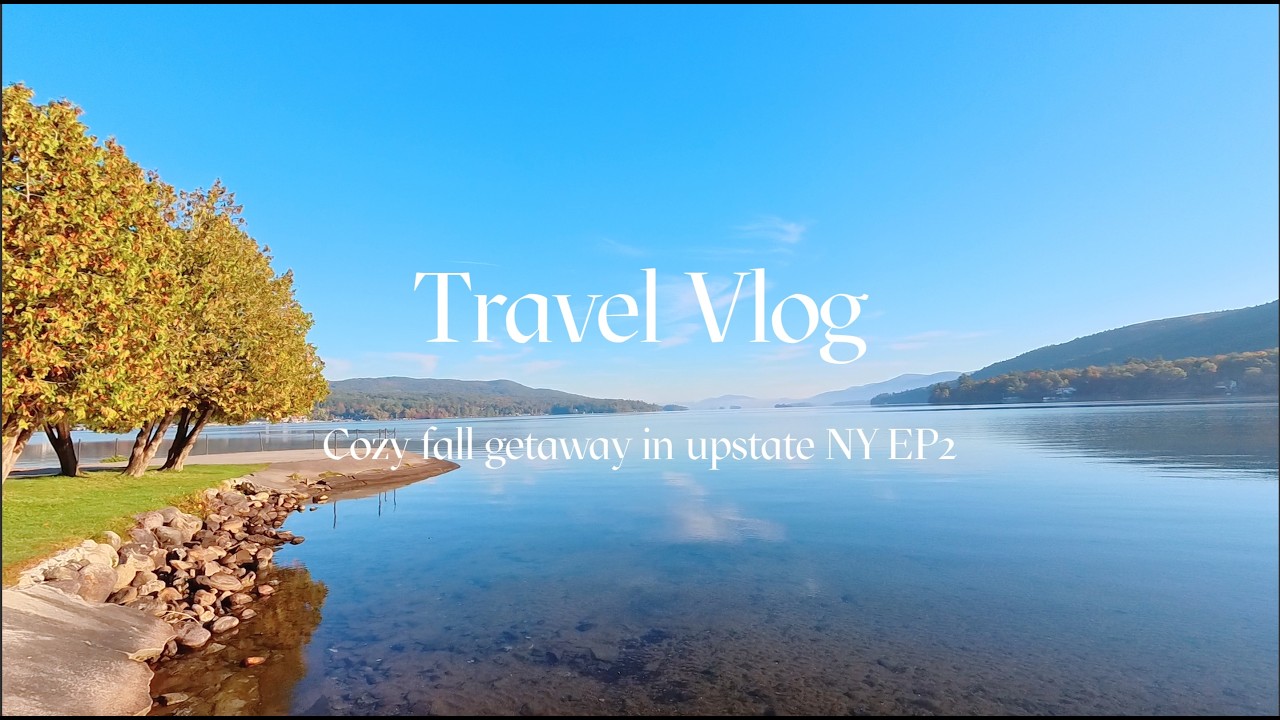 Cozy Fall Getaway in Upstate NY EP 2 🚘 | Lakeside walk, DIY basket & Bonfire dinner | slow living🍁