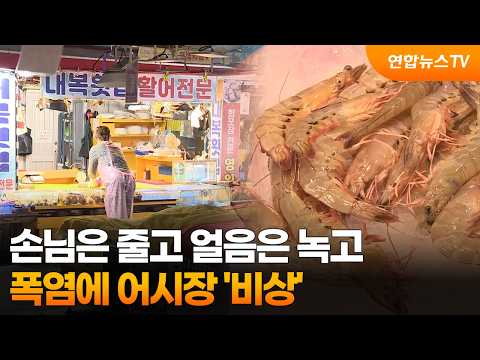 손님은 줄고 얼음은 녹고…폭염에 어시장 '비상' / 연합뉴스TV (YonhapnewsTV)