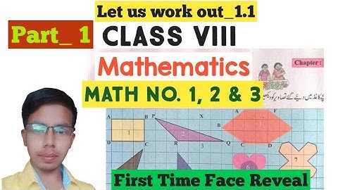 Class VIII Mathematics|Chapter 1.1 of class Eight Math Solution|Let us work out 1.1|Math no.1, 2 & 3