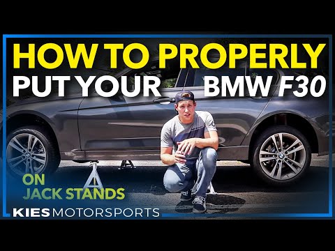 how-to-properly-put-an-f30-|-f3x-bmw-on-jack-stands-(sorry-for-the-wind-noise)