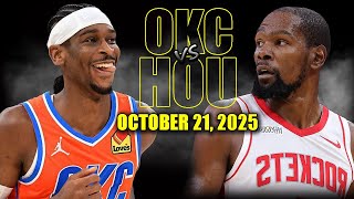 Oklahoma City Thunder vs Houston Rockets Full Game Highlights - October 21, 2025 | NBA Season