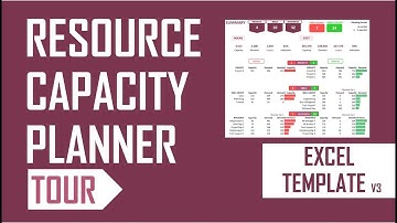 Resource Capacity Planner - Excel Template - v3 - Tour