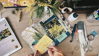 ✨English✨Junk Journal with me - Drying flowers for a penpal