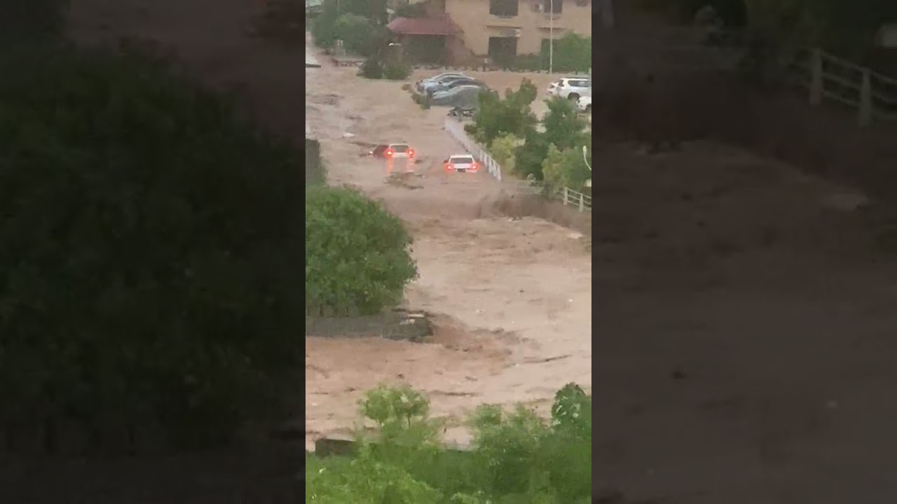 After heavy rainfall at E-11, Islamabad. 
