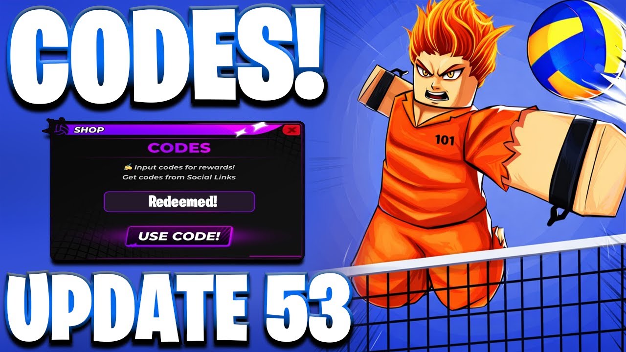 НОВОЕ, ВСЕ РАБОЧЕ, ОБНОВЛЕНИЕ: ПЕРЕРАБОТКА ЙОГАНА, 53 КОДА ДЛЯ VOLLEYBALL LEGENDS! КОДЫ ДЛЯ ROBLO...