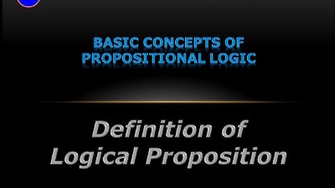 Definition of Logical Proposition