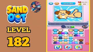 Sand out color puzzle level  182 solution and walkthrough 