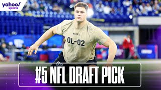 REACTION to Los Angeles CHARGERS selecting JOE ALT with No. 5 pick in 2024 NFL Draft | Yahoo Sports