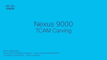 Nexus 9000 TCAM Carving | Introduction