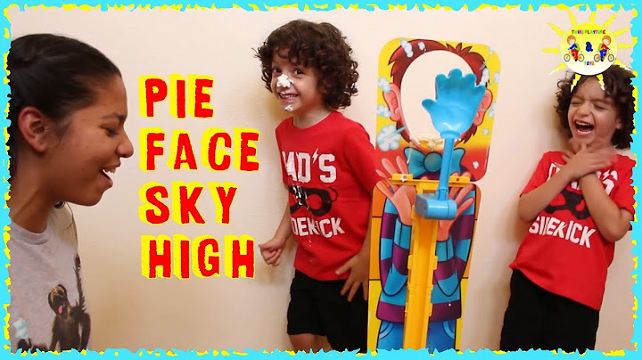 Twins Play with NEW PIE FACE SKY HIGH Challenge with big sister!!!