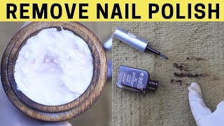 Baking Soda & Vinegar to Remove Dried Red Nail Polish from Carpet after It Dried Without Nail Polish
