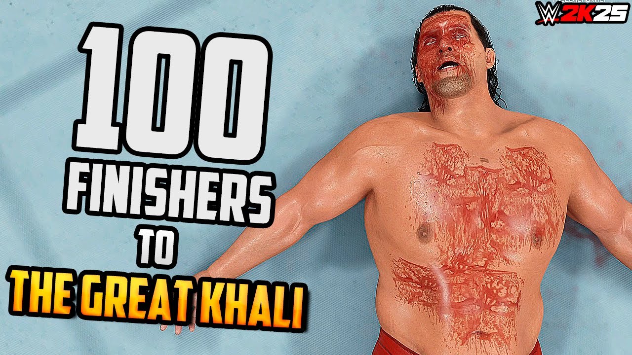 100 Finishers to The Great Khali in WWE 2K25!