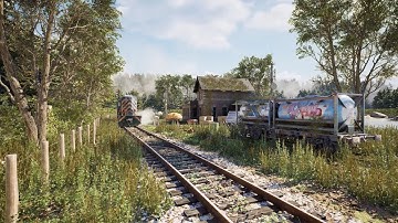 Peaceful Abandoned Train Station in the Forest | Real-Time CG with Unreal Engine 5