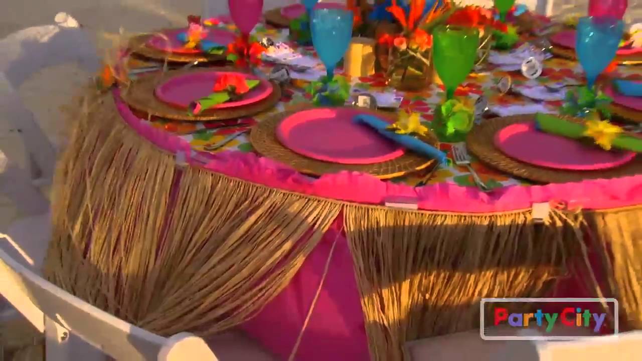 Luau Rehearsal Dinner Tips From Party City Youtube