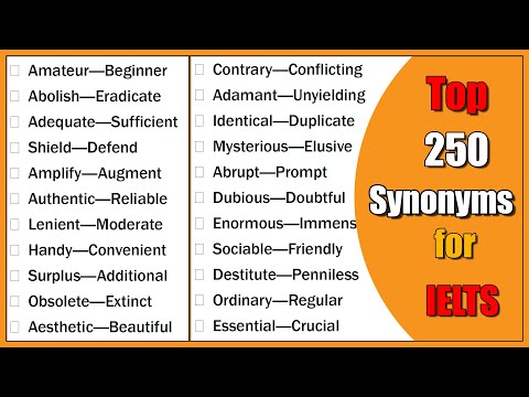 250 Essential Advanced Synonyms For Ielts | C1 C2 Level English