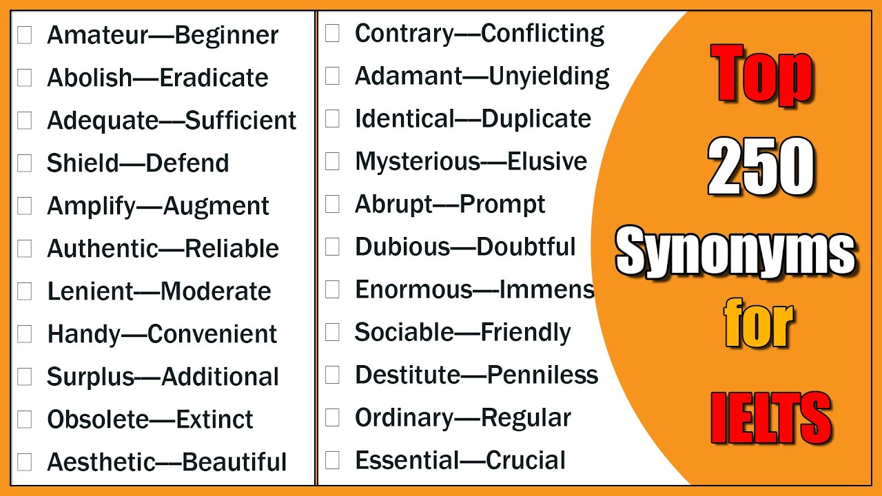 The importance of teaching synonyms to EFL learners – ESL Lesson