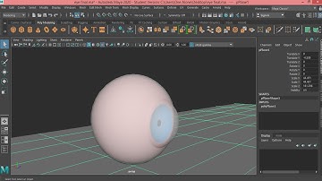Autodesk maya 2020 tutorial---Creating a 3D  Human Eye with Maya for beginner part-01