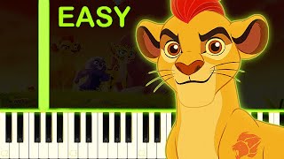 Vignette de la vidéo "THE LION GUARD THEME - EASY Piano Tutorial"
