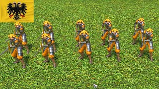 Доппельсолднер против всех отрядов мечников (Age of Empires III: DE)