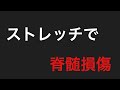 ストレッチで脊髄損傷