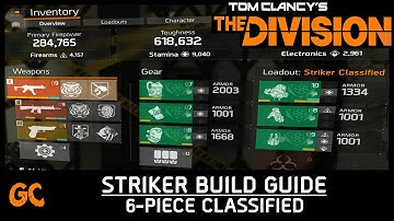 Striker Build Guide 6-Piece Classified | The Division