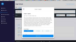 MyBluePrint Course Selection