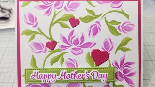 Flowering vine layering stencil by Gina K designs