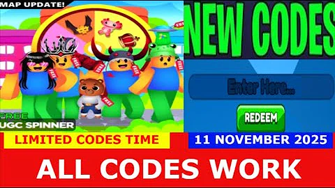 *NEW CODES November 11, 2025* FREE UGC SPINNER! ROBLOX | LIMITED CODES TIME