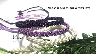 SIMPLE MACRAME BRACELET FROM BASIC KNOTS - EASY FOR BEGINNER - MYOW 212